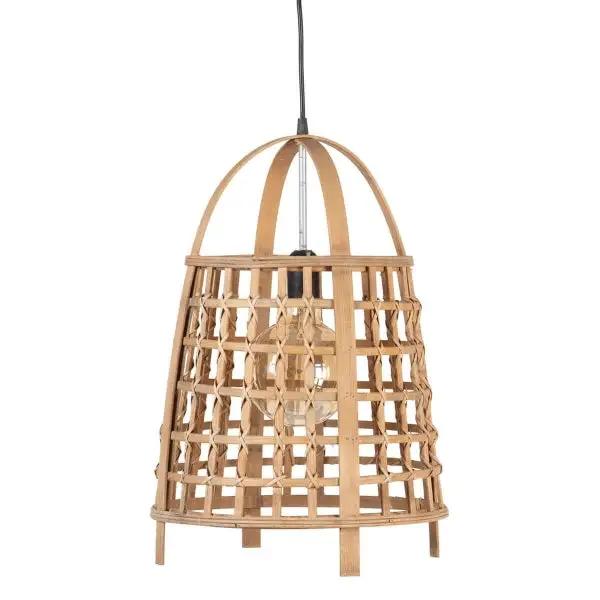 Luminaire Suspendu Design Balinais Home Decor Bambou Naturel - Éclaire avec LED intégrée non remplaçable