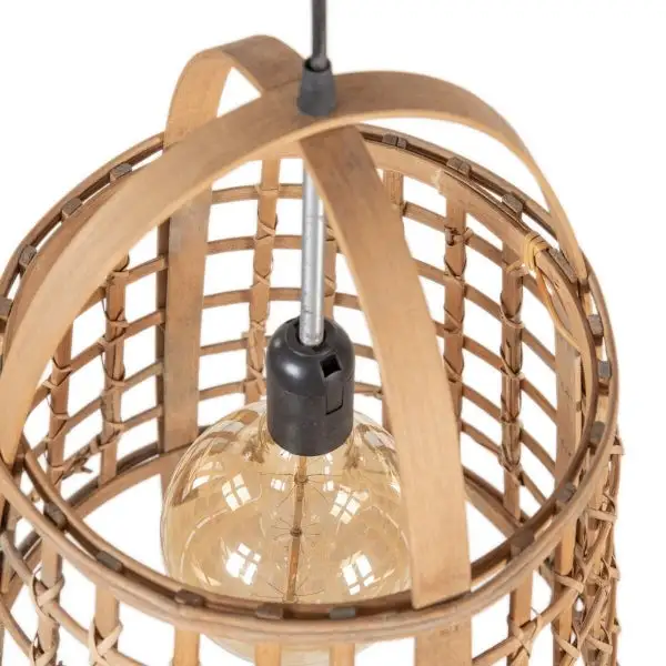Luminaire Suspendu Design Balinais Home Decor Bambou Naturel - Éclaire avec LED intégrée non remplaçable