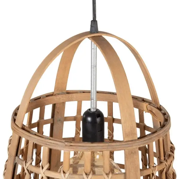 Luminaire Suspendu Design Balinais Home Decor Bambou Naturel - Éclaire avec LED intégrée non remplaçable
