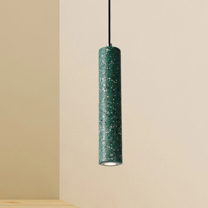 Luminaire suspendu en tube de béton Nordic 1 lumière noir/blanc/jaune | Garantie 2 Ans