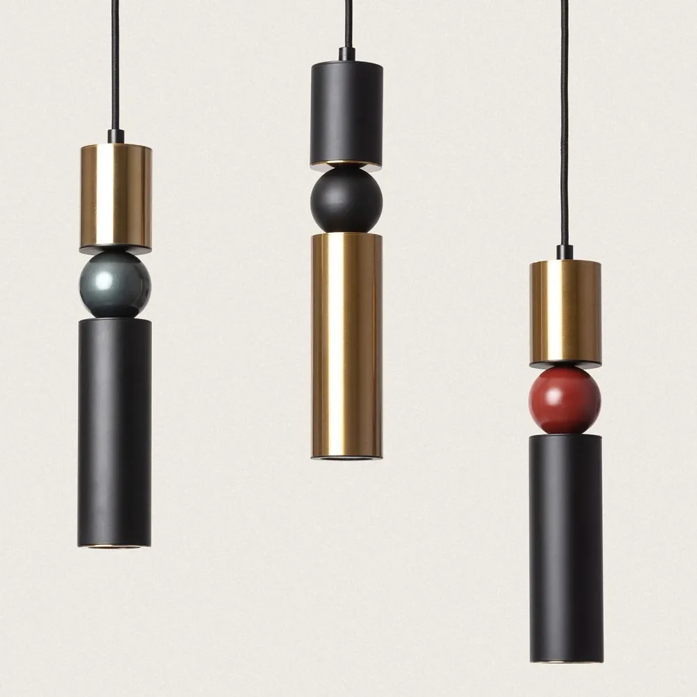 Luminaire suspendu en verre et métal avec éclairage LED Luyo pour entrée et couloir