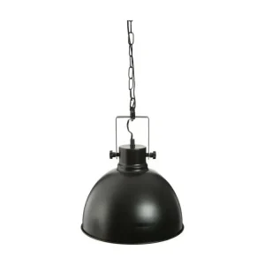 Luminaire Suspension Dôme en Métal Noir D 30 cm à fixation clip