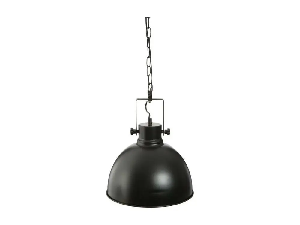 Luminaire Suspension Dôme en Métal Noir D 30 cm à fixation clip