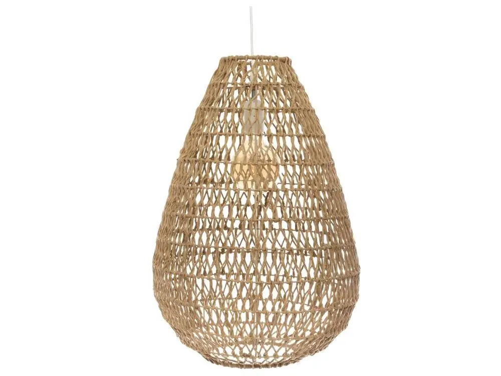 Luminaire Suspension en Métal & Papier D 37.5 cm Crème pour entrée et couloir