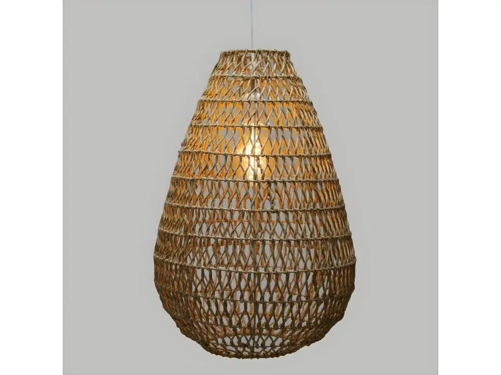 Luminaire Suspension en Métal & Papier D 37.5 cm Crème pour entrée et couloir
