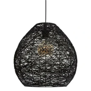 Luminaire suspension noire d 34 cm | 4000K | lumière neutre