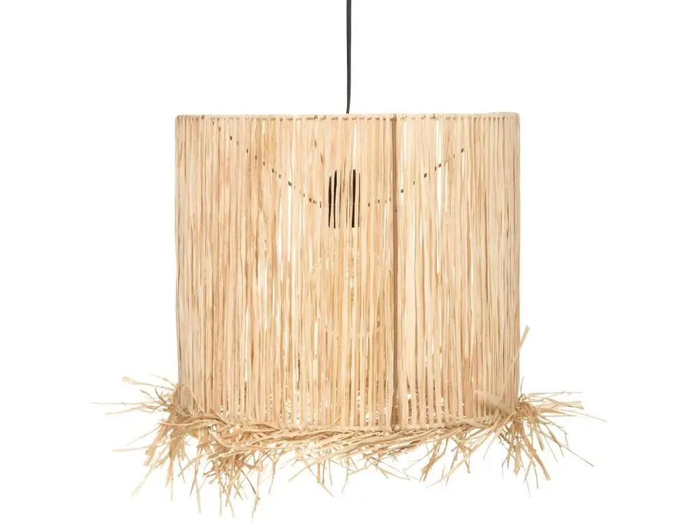 Luminaire Suspension en Raphia naturel D 30 cm Sans outil d'installation