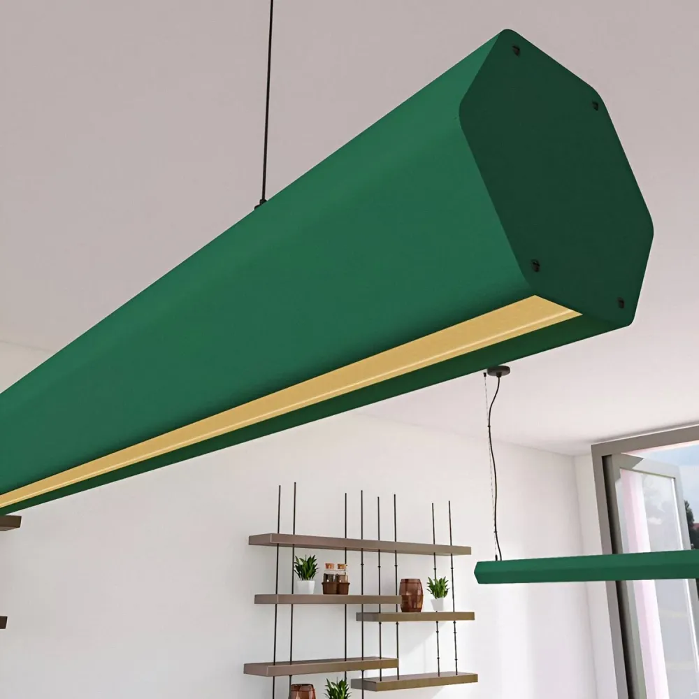 Luminaires suspendus LED 42W aluminium, éclairage doublement face, CCT Funky Kool.