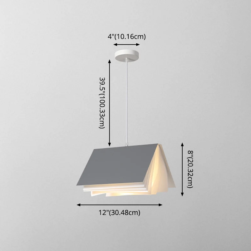Luminaires suspendus en métal Art déco tendance 1 lumière suspension rectangulaire simple
