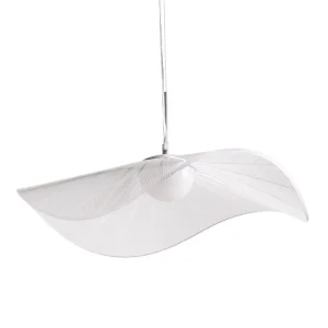 Lustre Cristal Premium Lampe suspendue LED en métal blanc LOIRE