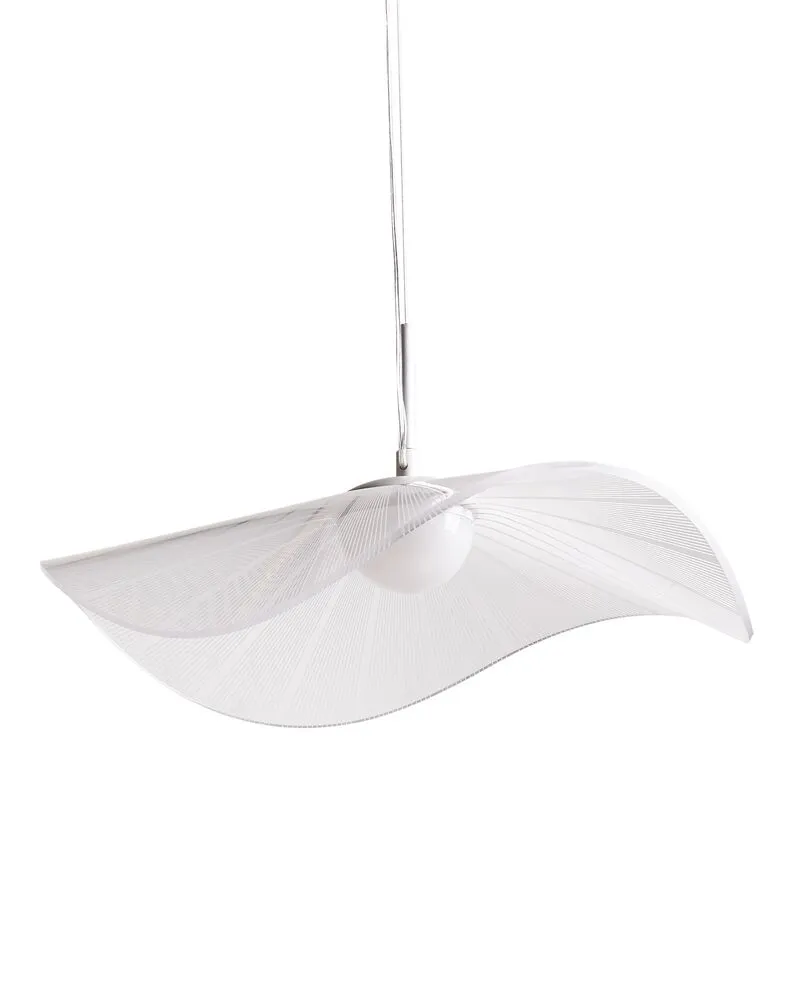 Lustre Cristal Premium Lampe suspendue LED en métal blanc LOIRE