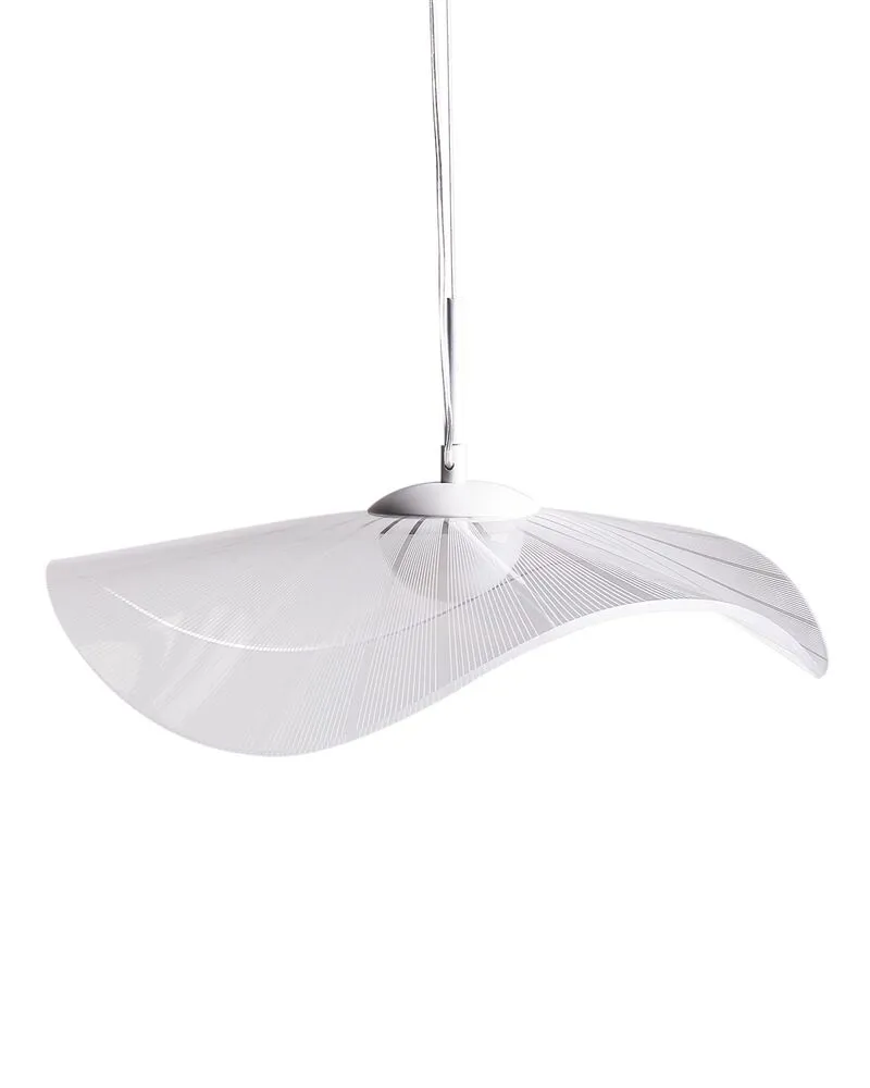 Lustre Cristal Premium Lampe suspendue LED en métal blanc LOIRE