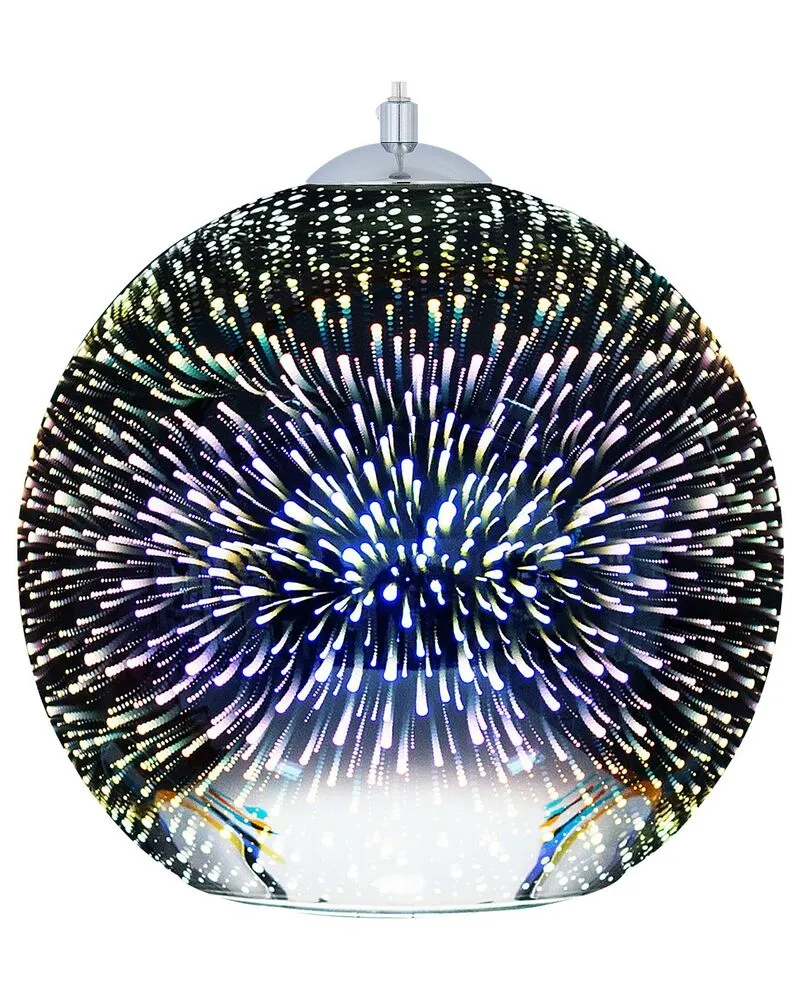 Lustre Cristal Premium Lampe suspension en forme de boule argenté SESSERA