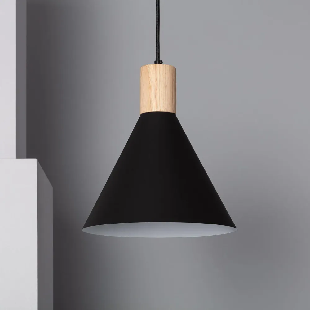 Lustre Cristal Premium Suspension en métal et bois avec éclairage LED Arbat