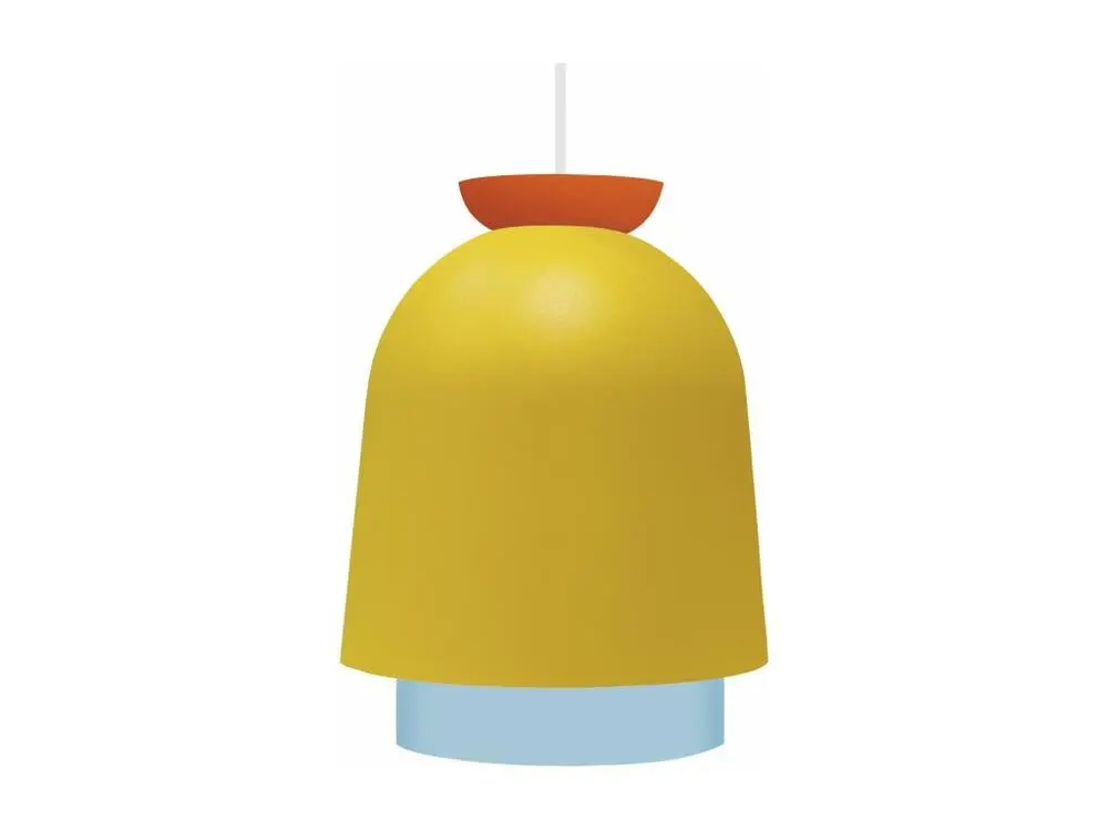 Lustre Cristal Premium Suspension ogive métal bleu jaune orange 110 cm.