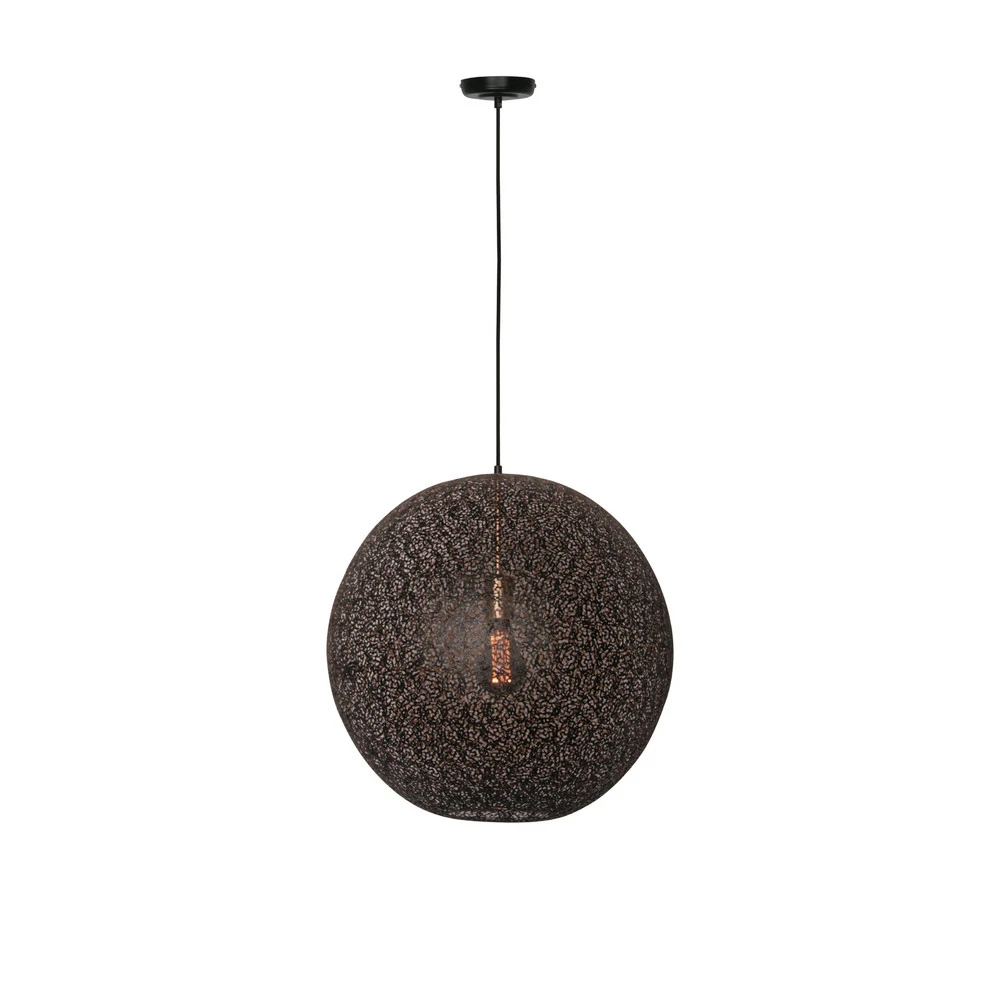 Lustre Cristal Premium Suspension Oronero, Ø 50 cm, noir/or, métal