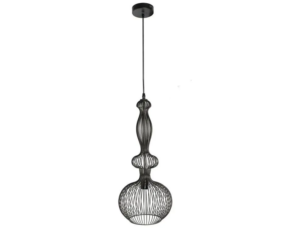 Lustre en fer en noir 25x25x62 cm