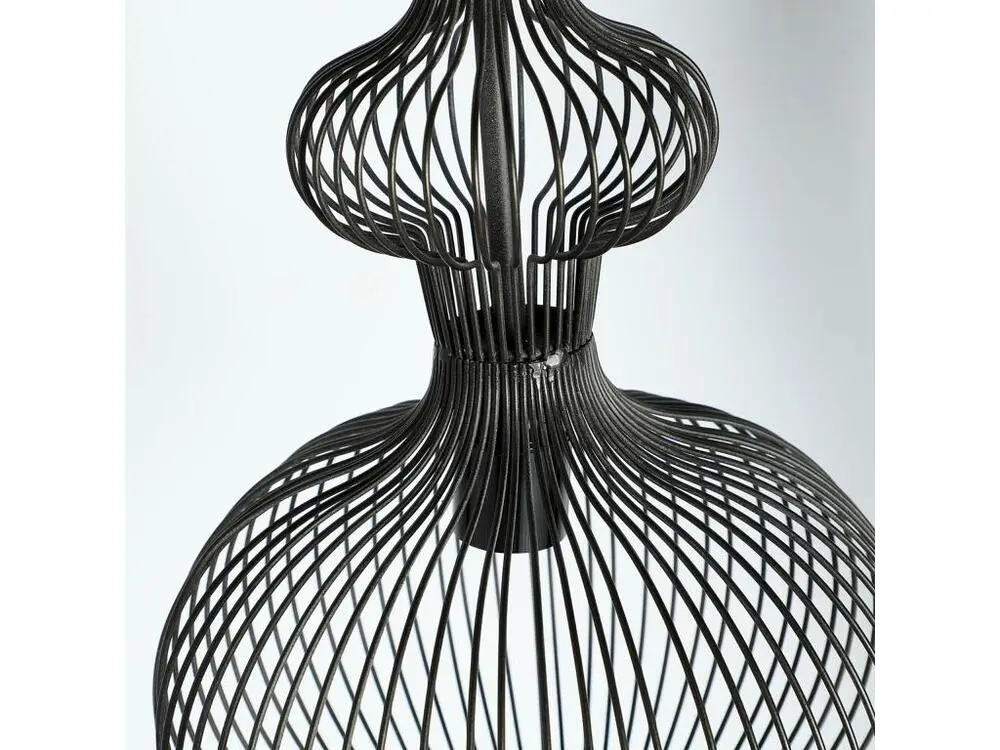 Lustre en fer en noir 25x25x62 cm