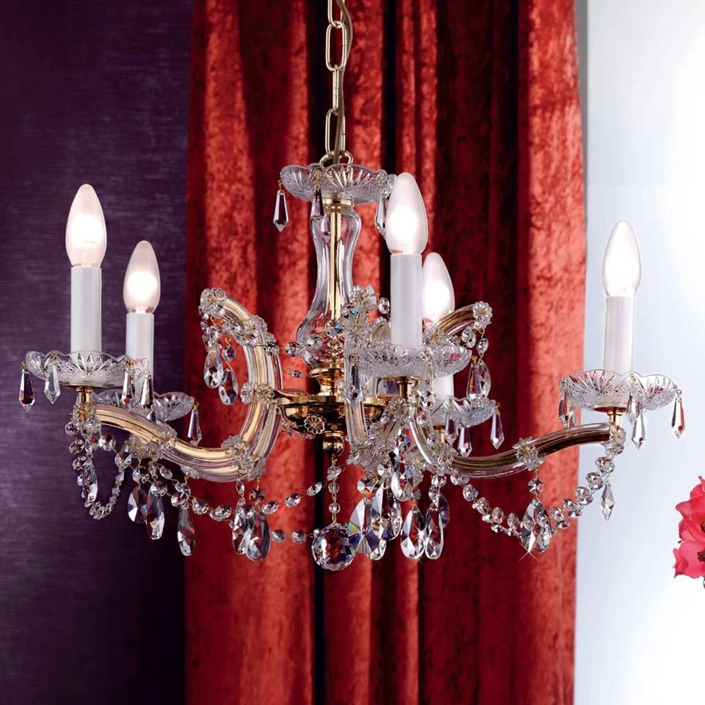 Lustre 5 lumières TJURA, 60 cm pour plafonds suspendus