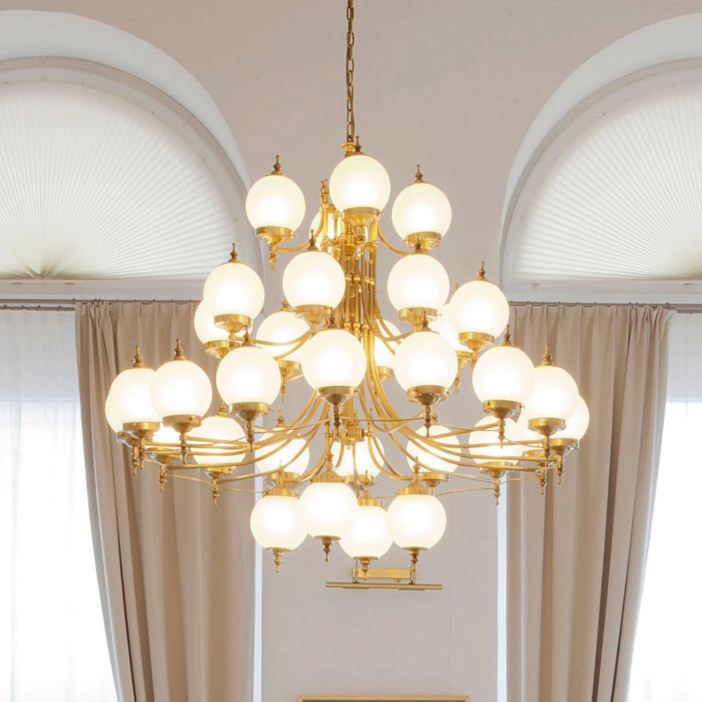 Lustre OBJEKT à 32 lampes à fixation clip