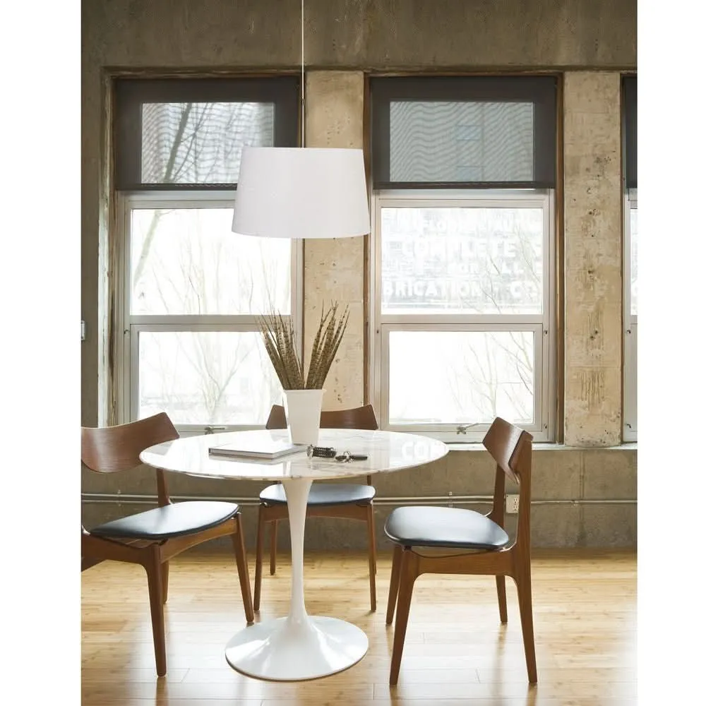 Lustre Suspendu Acier Lin Blanc | Pory IP44 pour salle de bain