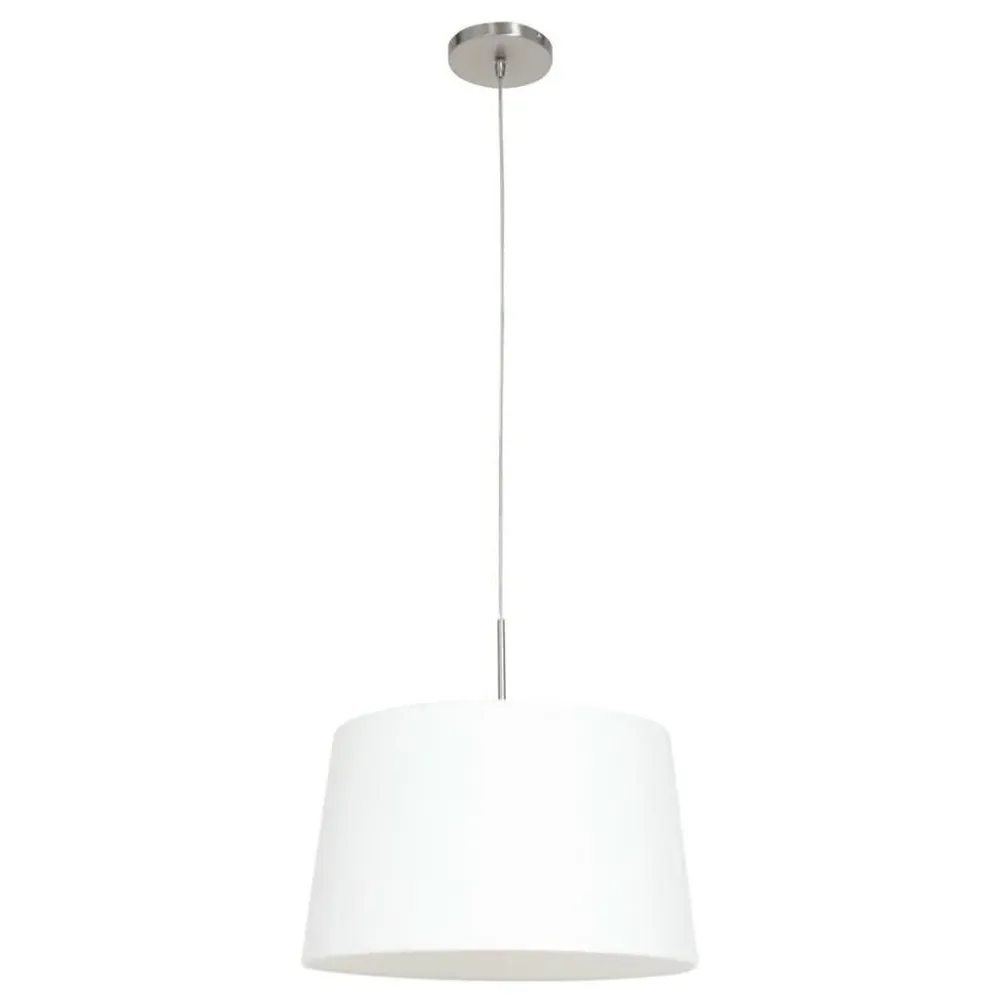 Lustre Suspendu Acier Lin Blanc | Pory IP44 pour salle de bain
