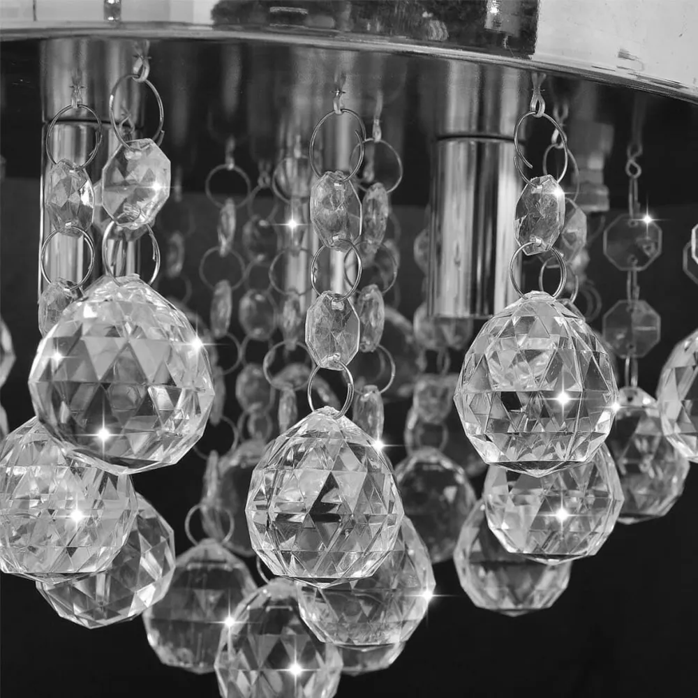 Lustre suspendu Design de cristal Acier chromé