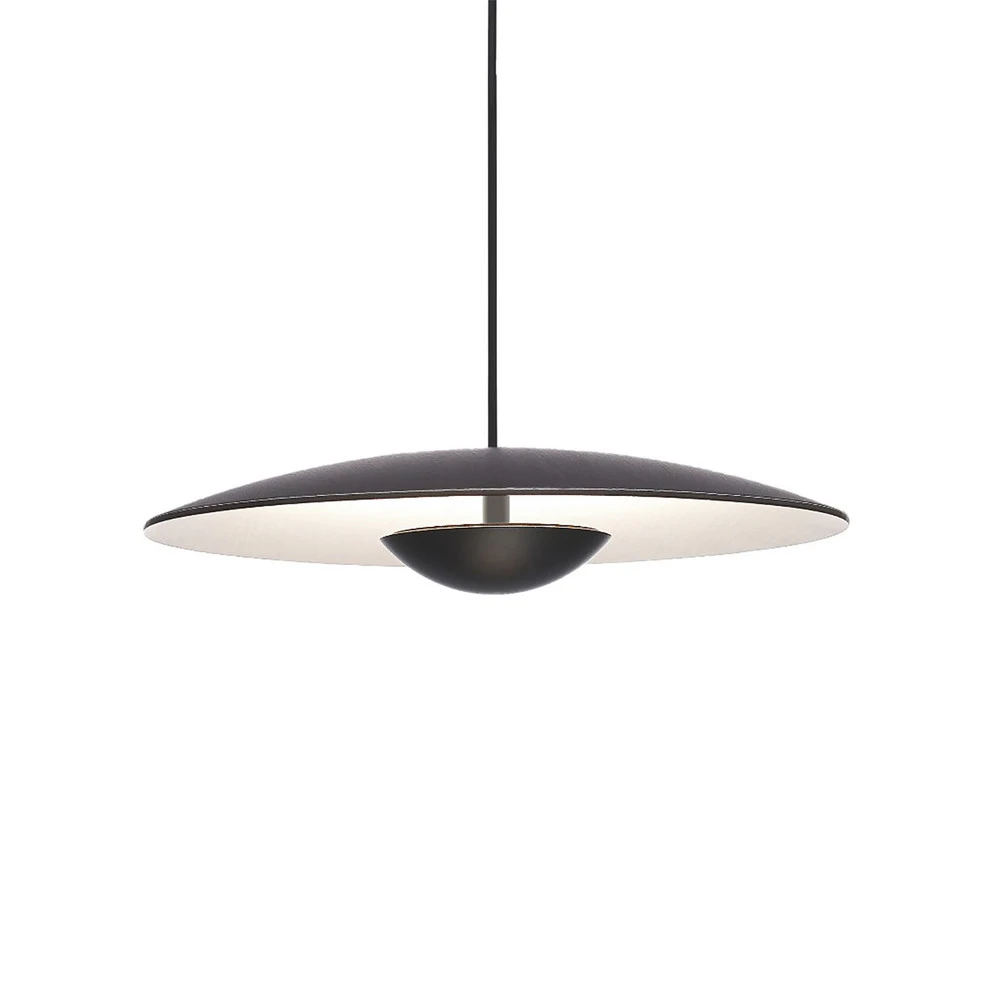 MARSET Ginger LED Suspension Triac Ø20cm wengé/blanc avec diffuseur opale