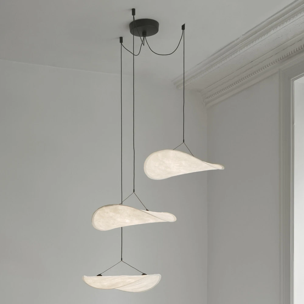 Neuf Works suspension LED Tense, blanc, Ø 152 cm, à 3 lampes | 4000K | lumière neutre