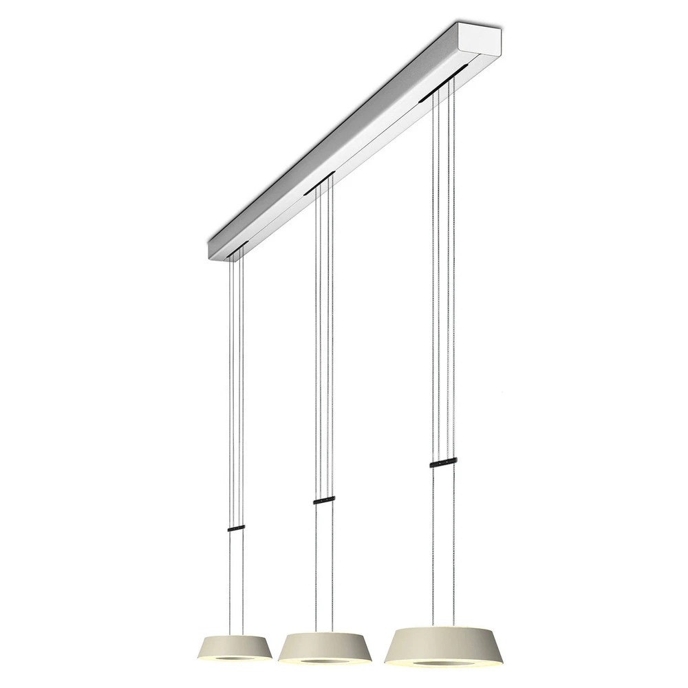 OLIGO Glance suspension LED 3 lampes cachemire pour plafonds suspendus