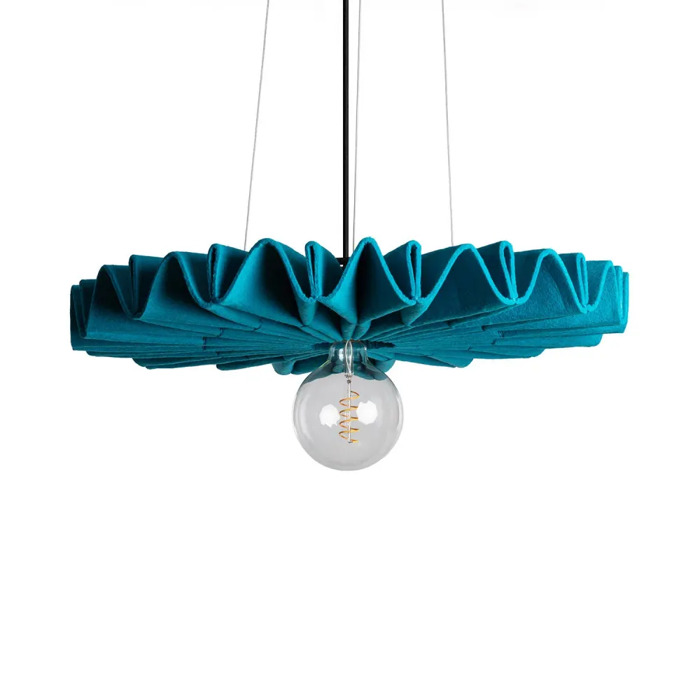 Petite suspension Dampy avec éclairage LED et finition en feutre | Garantie 2 Ans