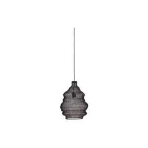 Petite suspension en métal noir Maillage House Doctor - 40cm