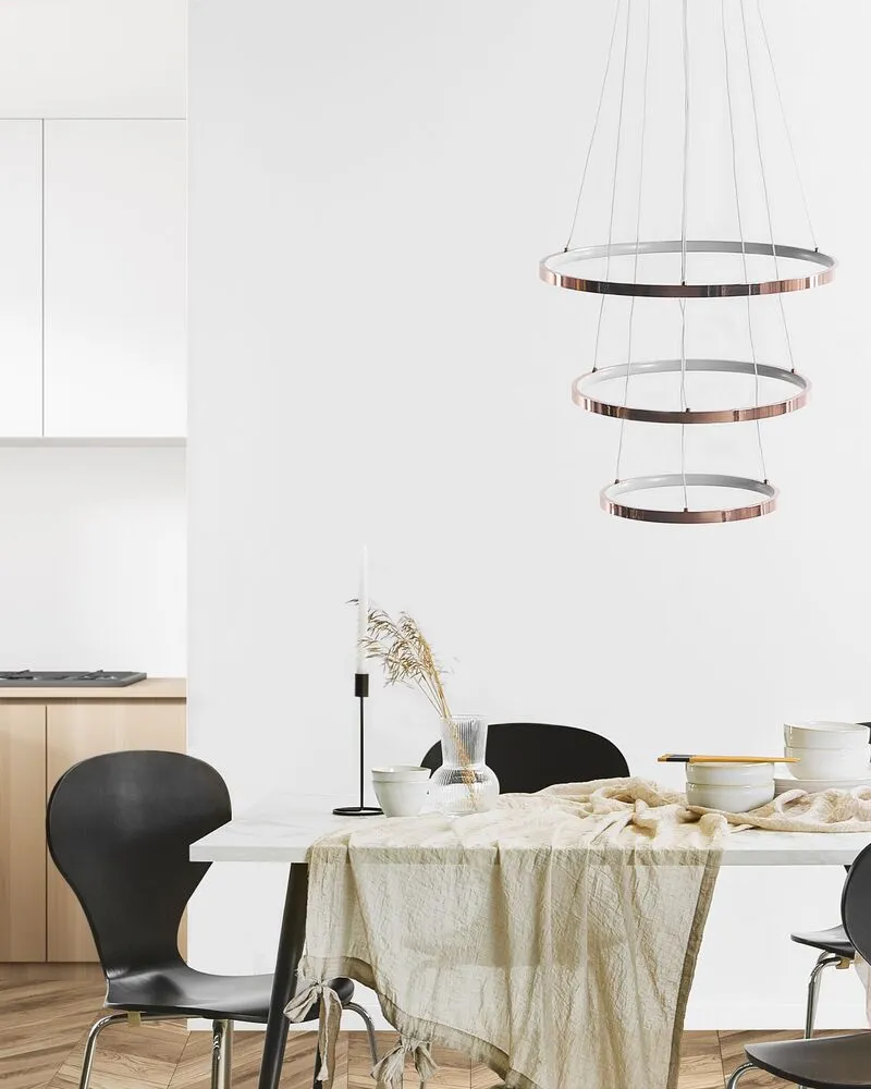 Plafonnier Design Moderne Lampe LED suspendue rose doré ATREK