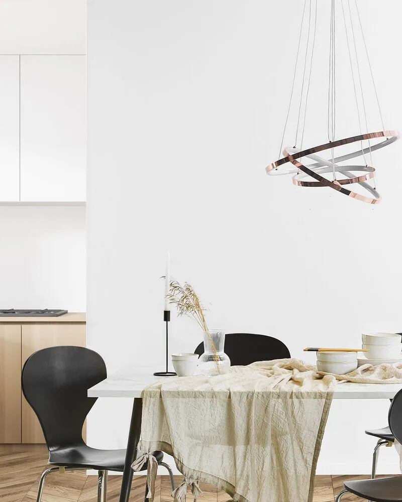 Plafonnier Design Moderne Lampe LED suspendue rose doré ATREK