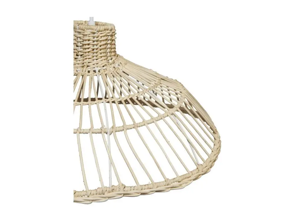 Plafonnier Design Moderne Lampe Suspension en Bambou "Guin" 120cm Sable