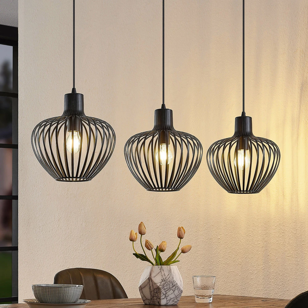Plafonnier Design Moderne Lindby Deandre suspension, à trois lampes