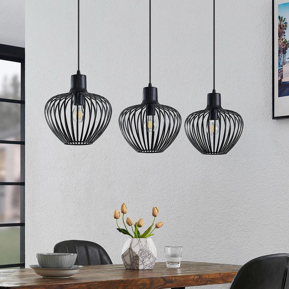 Plafonnier Design Moderne Lindby Deandre suspension, à trois lampes