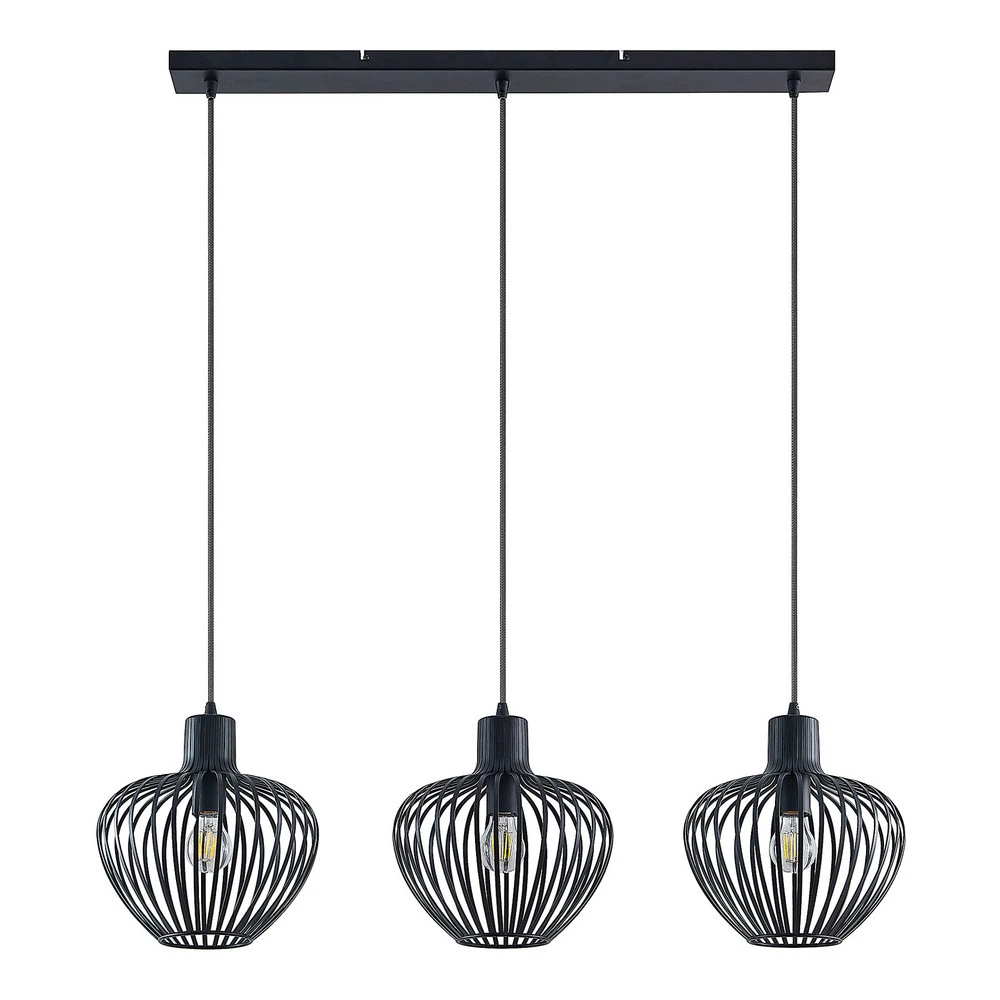 Plafonnier Design Moderne Lindby Deandre suspension, à trois lampes