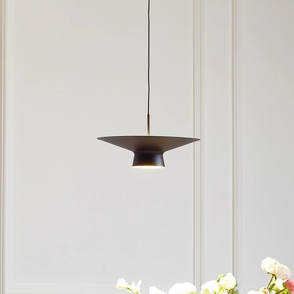 Plafonnier Design Moderne Lindby suspension LED Norvind, à 2 lampes, noir, métal