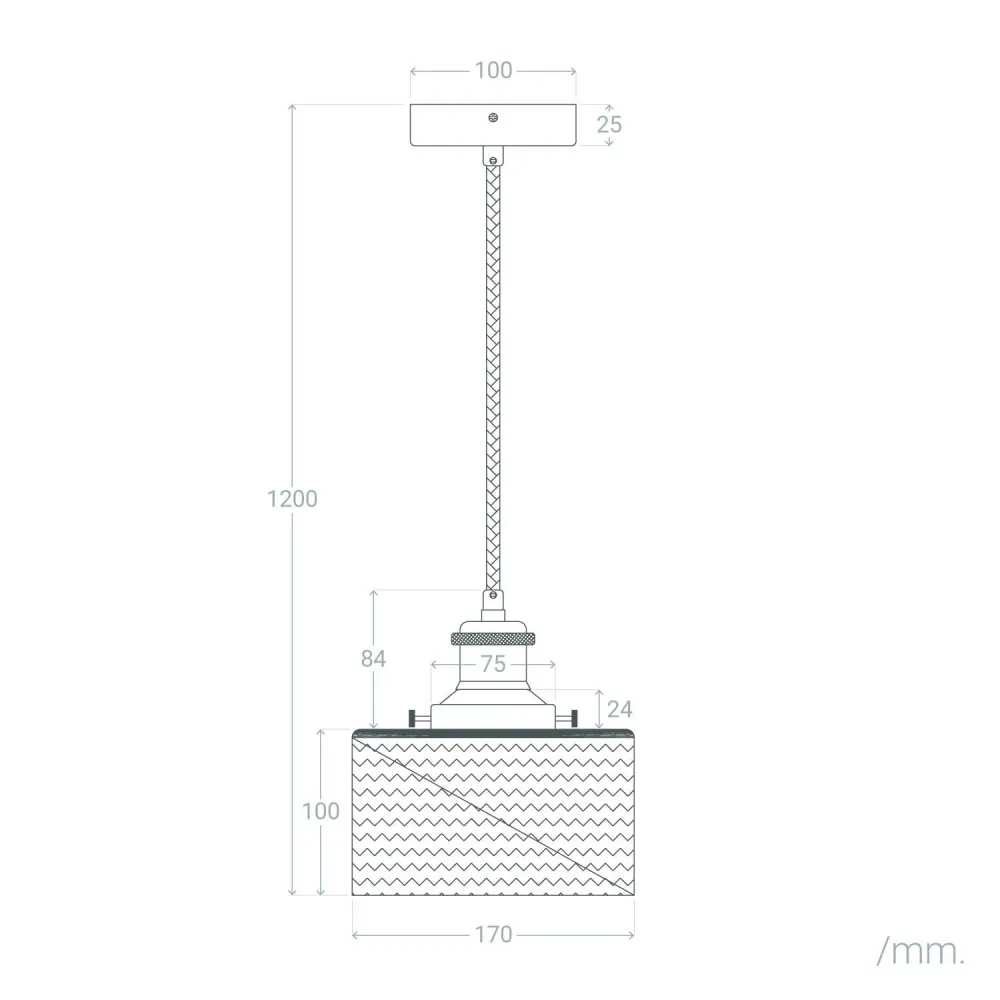 Plafonnier Design Moderne Luminaire suspendu Matisse en verre équipé d'éclairage LED