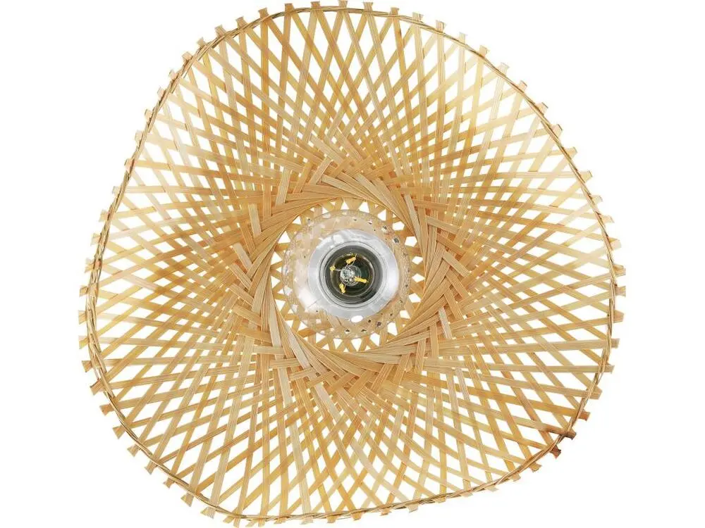 Plafonnier Design Moderne Lustre de plafond en bambou - Suspension de style Boho Bali - Noila Bois naturel