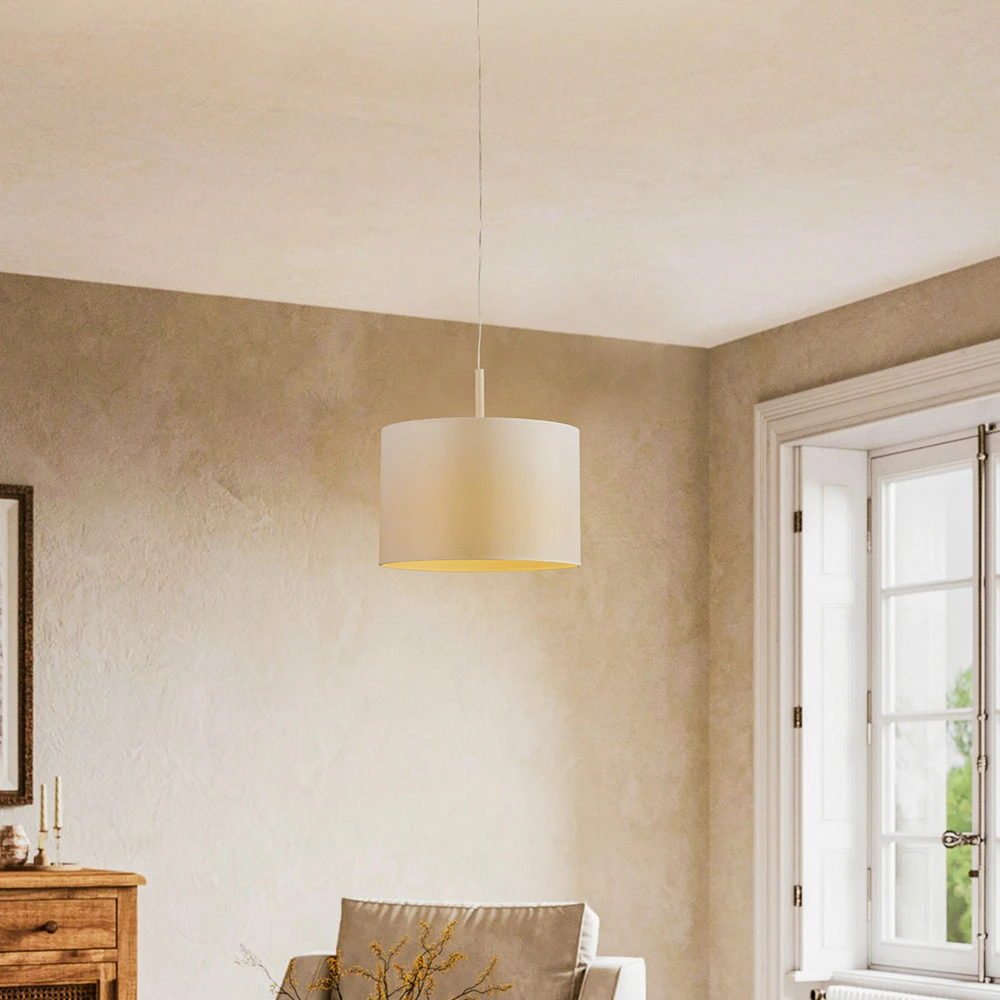 Plafonnier Design Moderne Suspension Alice, Ø 37,5 cm, blanc
