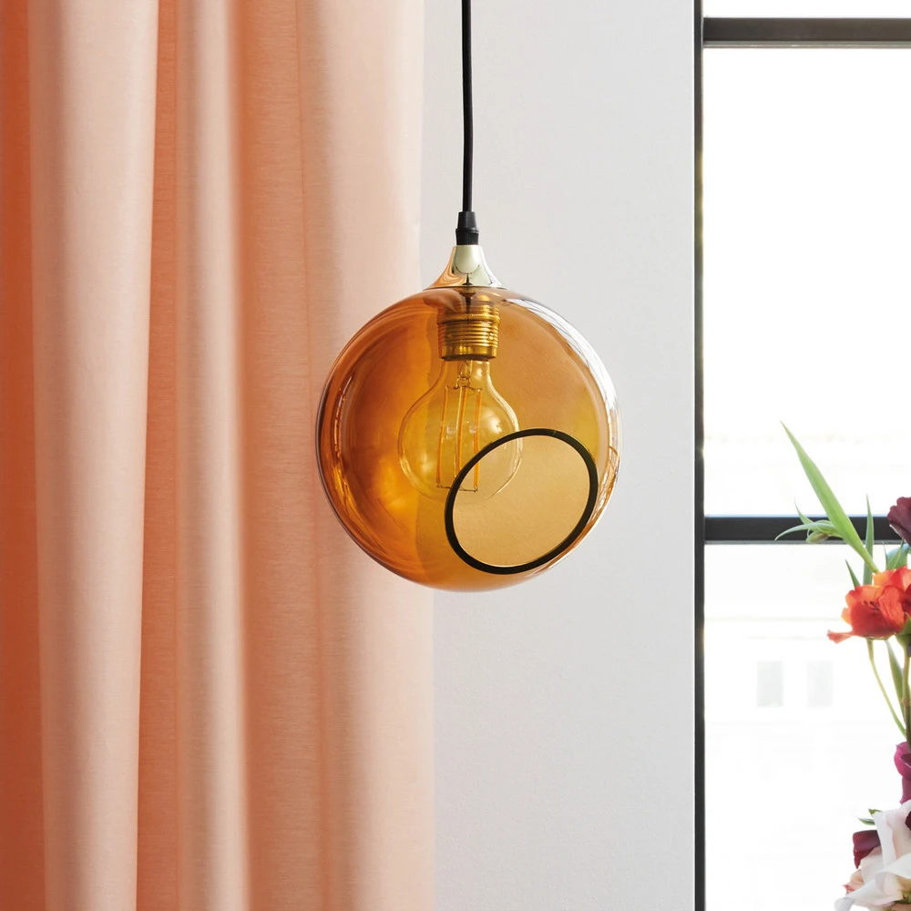 Plafonnier Design Moderne Suspension Ballroom, couleur ambre