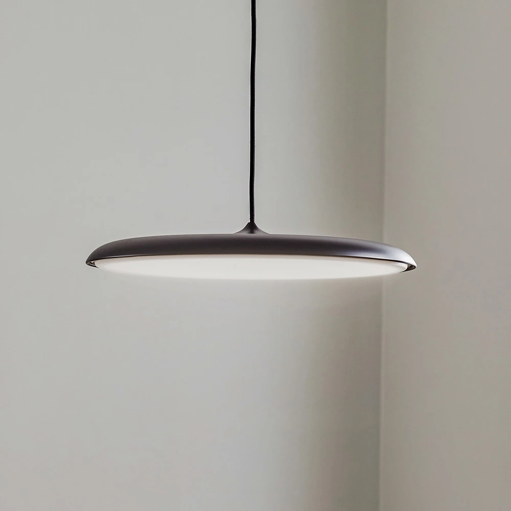 Plafonnier Design Moderne Suspension LED Artist, Ø 40 cm, noir
