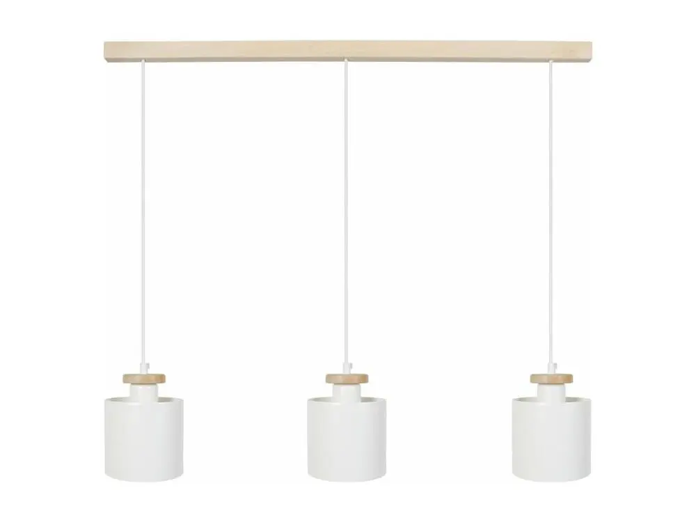 Plafonnier Design Moderne UZIBUZE - Lustre bar métal blanc d'ivoire