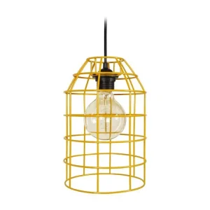 Plafonnier à lumière directionnelle CRAPAROLA - Suspension lanterne métal jaune