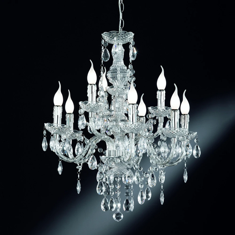 Plafonnier à lumière directionnelle Lustre Perdita finition chromée