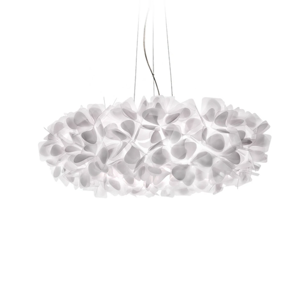 Plafonnier à lumière directionnelle Slamp Suspension Clizia Mama Non Mama, Ø78cm, blanc/évident