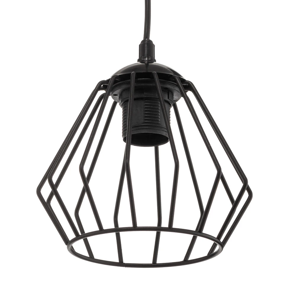 Plafonnier à lumière directionnelle Suspension Agat noire, à 3 lampes allongée