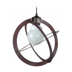 Plafonnier à lumière directionnelle Suspension globe métal marron 88 cm.